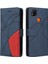 Kart Yuvası Standı Iki Renkli Dikiş Pu Flip ile Xiaomi Redmi 9c Için Kılıf (Yurt Dışından) 2