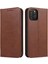 Iphone 12 Için Kılıf Tam Koruma Manyetik Karbon Fiber Deri Folio (Yurt Dışından) 1