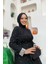 Incili Abaya ve Elbise Takım 8491 Siyah 4