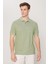 AC&Co / Altınyıldız Classics Erkek Çekmeyen Pamuklu Kumaş Regular Fit Rahat Kesim Yeşil Kıvrılmaz Polo Yaka Cepli Tişört 1