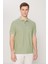 AC&Co / Altınyıldız Classics Erkek Çekmeyen Pamuklu Kumaş Regular Fit Rahat Kesim Yeşil Kıvrılmaz Polo Yaka Cepli Tişört 3