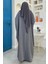 Yarasakol Abayalı Elbise Takım 8497 Füme 2