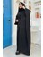 Yarasakol Abayalı Elbise Takım 8497 Siyah 3