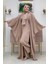 Şalıyla Birlikte Tulum ve Abaya Ikili Takım 8519 Vizon 3