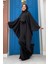 Şalıyla Birlikte Tulum ve Abaya Ikili Takım 8519 Siyah 2