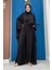 Şalıyla Birlikte Tulum ve Abaya Ikili Takım 8519 Siyah 3