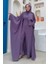 Şalıyla Birlikte Tulum ve Abaya Ikili Takım 8519 Lila 1