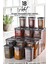 18'li Etiketli Kare Erzak Saklama Kabı ve Kaşıklı Baharatlık Seti - (1750ML + 1200ML + 450 Ml) 1