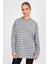 Alexandergardı Çizgili Oversize Basic Sweatshirt (B23-00158) 1