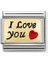 Composable Classic Dekoratif Link - Plakalar - Seni Seviyorum - (55 I Love You) 18K Altın 1
