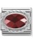 Composable Classic Dekoratif Link - Yüzey Işlemeli Oval - Kırmızı - (005 Red) 925 Gümüş 1