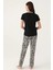Büyük Beden Seçenekli Yumuşak Dokulu Kısa Kol Kadın Pijama Takım 8788 5