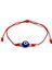 No.3 Boyutu Şanslı Göz El Yapımı Renkli Boncuklar Örgülü Bilezik Ayarlanabilir Kırmızı Mavi Halat Nazar Boncuk Bilezik Kadınlar Için Genç Kız Takısı BE510 (Yurt Dışından) 1