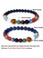 19CM-7.48 Inç Tarzı No.41 Boyutu Galaxy Güneş Sistemi Bilezik Erkekler Evren Dokuz Gezegenler Doğal Taş Yıldız Toprak Ay Kadınlar Için Bilezikler Moda Çift Takı (Yurt Dışından) 2