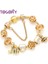 21CM Tarzı GD026 Togory Otantik Altın Renk Arılar Dangles Charm Bilezik Beyaz Kristal Boncuklar Güzel Bilezik Kadınlar Çocuklar Için Doğum Günü Hediyeleri (Yurt Dışından) 2