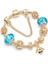 20CM Tarzı GD016 Togory Otantik Altın Renk Arılar Dangles Charm Bilezik Beyaz Kristal Boncuklar Güzel Bilezik Kadınlar Çocuklar Için Doğum Günü Hediyeleri (Yurt Dışından) 1