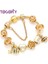 20CM Tarzı GD025 Togory Otantik Altın Renk Arılar Dangles Charm Bilezik Beyaz Kristal Boncuklar Güzel Bilezik Kadınlar Çocuklar Için Doğum Günü Hediyeleri (Yurt Dışından) 2