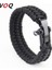 23CM Tarzı U02 Açık Kamp Paracord Survival Örgülü Halat Bilezik Erkekler Siyah Paslanmaz Çelik Ayarlanabilir Toka Pulsera Hombre (Yurt Dışından) 2