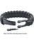 23CM Tarzı U02 Açık Kamp Paracord Survival Örgülü Halat Bilezik Erkekler Siyah Paslanmaz Çelik Ayarlanabilir Toka Pulsera Hombre (Yurt Dışından) 3