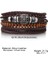No.10 Boyutu Vintage Stil 4 Takım Örgülü Wrap Deri Bilezik Erkekler Için Hayat Ağacı Dümen Charm Ahşap Boncuklar Etnik Tribal Bileklik Halat (Yurt Dışından) 3