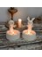 Taşdevri Life Dekoratif Ateş Başında Isınan Köpek ve Tavşan Seti Tealight Mumluk 2