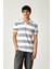 Erkek Polo Yaka Triko T-Shirt L - Gri 3