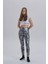 Beyaz Kadın Yan Baskı Detay Crop T-Shirt 4