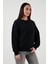 Pamuklu Regular Fit Bisiklet Yaka Sweat Kadın Sweat A3172 4
