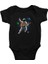 Gitar Çalan Astronot Siyah Unisex Bebek Body - Zıbın 1