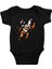 Kaplan Gözü Siyah Unisex Bebek Body - Zıbın 1
