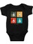 Pop Art Bull Teriyer Siyah Unisex Bebek Body - Zıbın 1