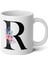 Kişiselleştirilebilir R Harfli Baskılı Premium Porselen Kupa Bardak 1