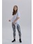 Beyaz Kadın Eiffel Baskı Detay Asimetrik Kesim T-Shirt 4