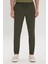 Erkek Haki Slim Fit Rahat Kesim Beli Bağlamalı Yan Cepli Jogger Pantolon 1