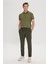 Erkek Haki Slim Fit Rahat Kesim Beli Bağlamalı Yan Cepli Jogger Pantolon 3