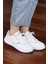 26821 Beyaz - Gri Kadın Sneaker Günlük Spor Ayakkabı 3