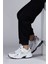 29203 Cırtlı Beyaz - Gri Üniseks Çocuk Sneaker Günlük Spor Ayakkabı 4