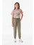 Beli Bağcıklı Jogger Unisex Çocuk Keten Pantolon 3