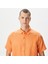 Erkek Turuncu Classic Fit Kısa Kollu Keten Gömlek W35414T.62L 8