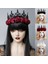FD-108 Vintage Cadı Kadın Kafa Çelenk Gotik Siyah Taç Güller Tiara Kafa Bandı Cadılar Bayramı Partisi Cosplay Vampir Prenses Sihirli Aksesuar (Yurt Dışından) 3