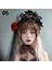 FD-117 Vintage Cadı Kadın Kafa Çelenk Gotik Siyah Taç Güller Tiara Kafa Bandı Cadılar Bayramı Partisi Cosplay Vampir Prenses Sihirli Aksesuar (Yurt Dışından) 1