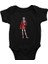 Tarz Kız Kırmızı Ceket Siyah Unisex Bebek Body - Zıbın 1