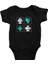 Briç Siyah Unisex Bebek Body - Zıbın 1