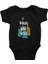 Rock And Roll Siyah Unisex Bebek Body - Zıbın 1