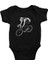 Bisikletçi Kurukafa Siyah Unisex Bebek Body - Zıbın 1