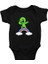 Dabbing Alien Siyah Unisex Bebek Body - Zıbın 1