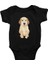 Şirin Golden Retriever Siyah Unisex Bebek Body - Zıbın 1