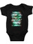 Flamingolar Alemi Siyah Unisex Bebek Body - Zıbın 1