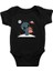 Sevimli Uzaylı Alien Siyah Unisex Bebek Body - Zıbın 1