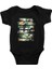 Tropikal Papağan Siyah Unisex Bebek Body - Zıbın 1